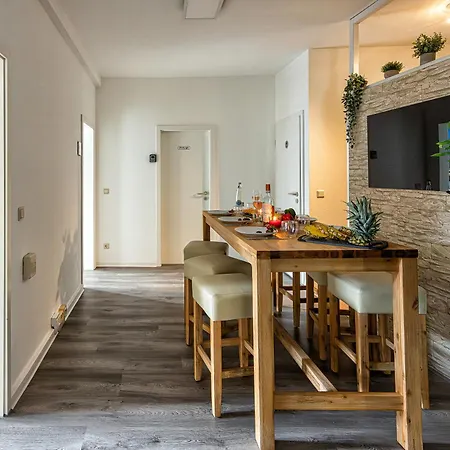 Luxus Sauna Balkon Kueche Zentral شقة روستوك